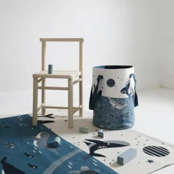 Sale Sac à jouets Little Deep Blue (30 x 40 cm) Panier De Rangement