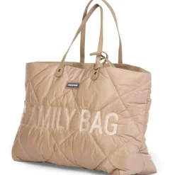Childhome Sac à langer à anses Family bag matelassé beige