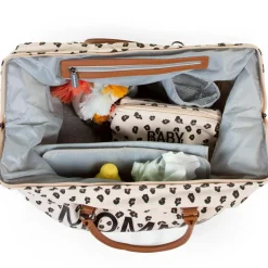 Discount Sac à langer à anses Mommy bag large Canvas leopard Sac À Langer À Anses