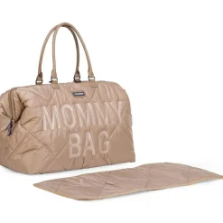 Discount Sac à langer à anses Mommy bag matelassé beige Sac À Langer À Anses
