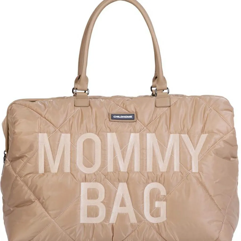 Discount Sac à langer à anses Mommy bag matelassé beige Sac À Langer À Anses