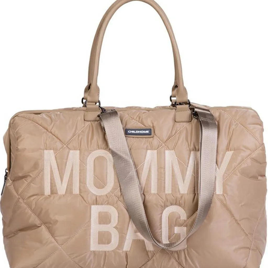 Discount Sac à langer à anses Mommy bag matelassé beige Sac À Langer À Anses