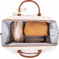 Childhome Sac à langer à anses Mommy bag large Teddy écru