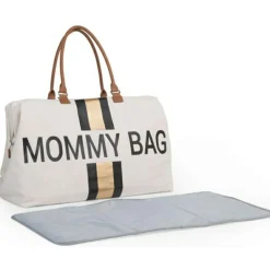 Childhome Sac à langer à anses Mommy bag doré, noir et écru