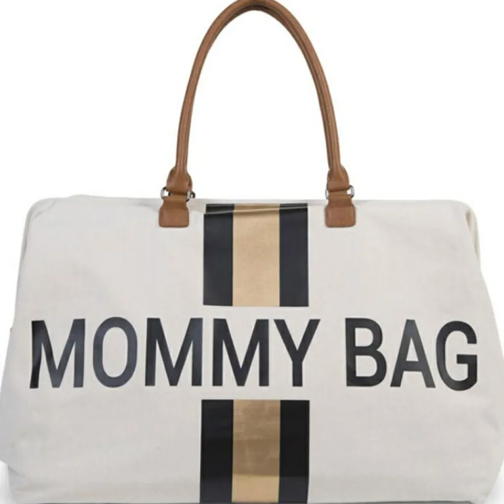 Childhome Sac à langer à anses Mommy bag doré, noir et écru