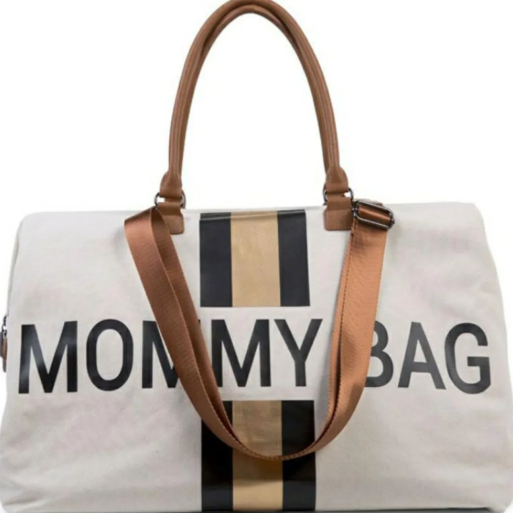 Childhome Sac à langer à anses Mommy bag doré, noir et écru