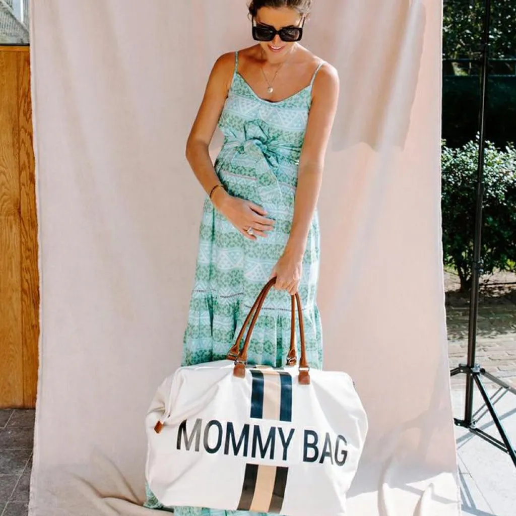 Childhome Sac à langer à anses Mommy bag doré, noir et écru