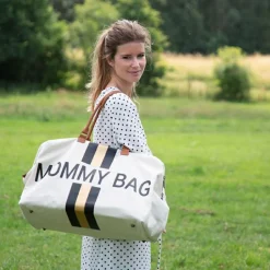 Childhome Sac à langer à anses Mommy bag doré, noir et écru