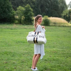 Childhome Sac à langer à anses Mommy bag doré, noir et écru