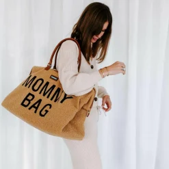 Childhome Sac à langer à anses Mommy bag large Teddy beige