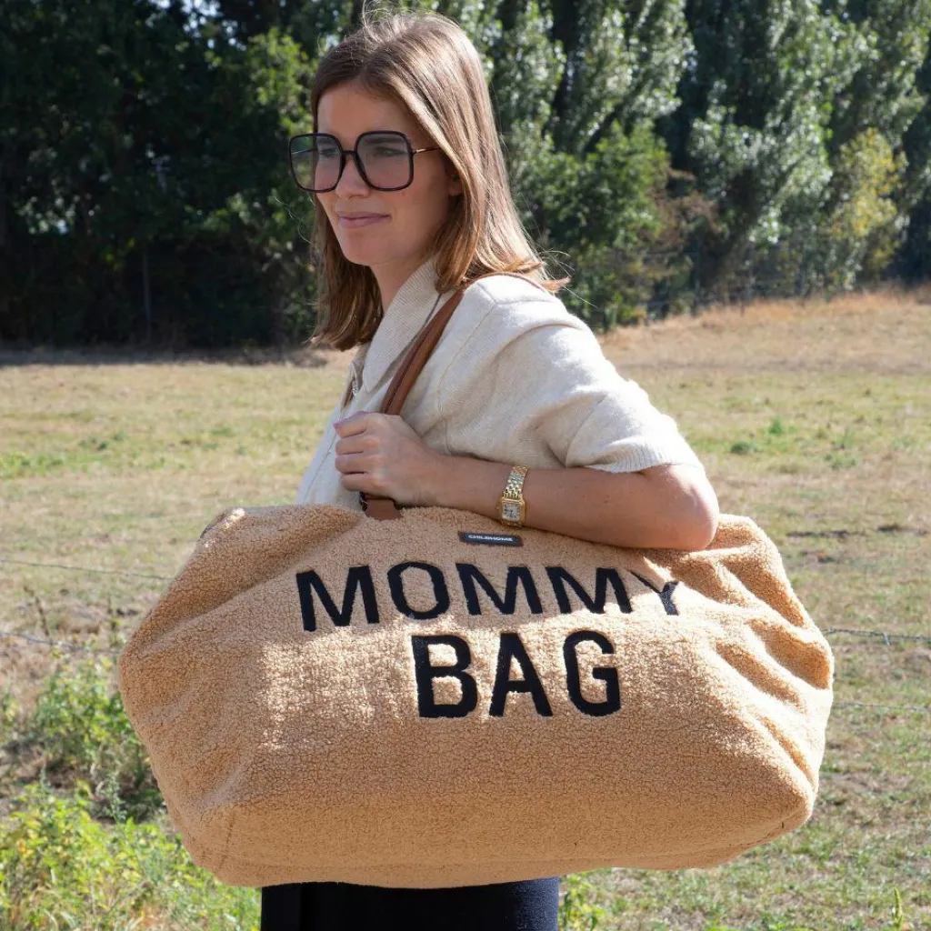 Childhome Sac à langer à anses Mommy bag large Teddy beige