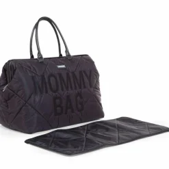 Childhome Sac à langer à anses Mommy bag matelassé noir