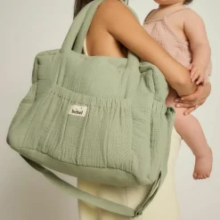 Sac à langer à anses vert amande Sac À Langer À Anses