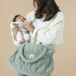 Sac à langer à anses vert amande Sac À Langer À Anses