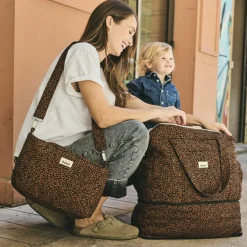 BEBEL Sac à langer bandoulière 24/48h Léopard noir