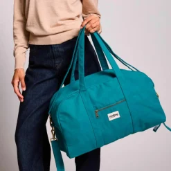 Clearance Sac à langer Basile Bleu Paon Sac À Langer À Anses