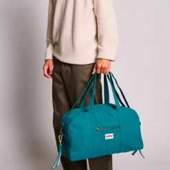 Clearance Sac à langer Basile Bleu Paon Sac À Langer À Anses