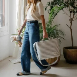 Outlet Sac à langer Botton Rayures Sac À Langer À Anses