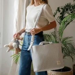 Outlet Sac à langer Botton Rayures Sac À Langer À Anses