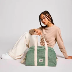 Outlet Sac à langer Charlie Velours Vert d'eau Sac À Langer À Anses