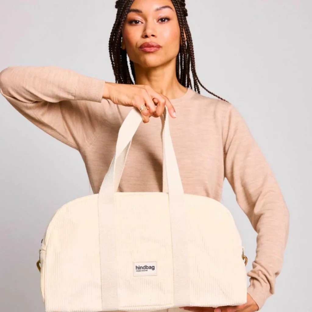 Hindbag Sac à langer Charlie Velours Crème