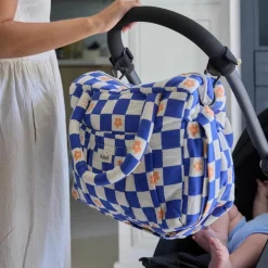 BEBEL Sac à langer Comme un bonbon Romy damier bleu