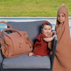 BB & Co Sac à langer en coton gaufré Cassonade