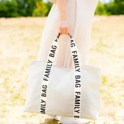 Sac à langer Family bag signature Canvas écru Sac À Langer À Anses