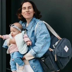 Online Sac à langer Genève II gris chiné foncé Sac À Langer À Anses