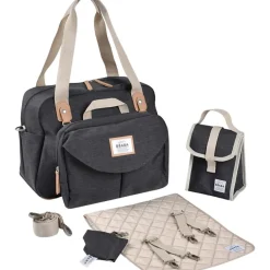 Online Sac à langer Genève II gris chiné foncé Sac À Langer À Anses