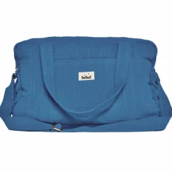New Sac à langer 24-48h effet lin bleu capri Sac À Langer À Anses