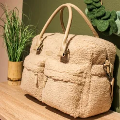 Kidzroom Sac à langer Hello Little One sherpa beige