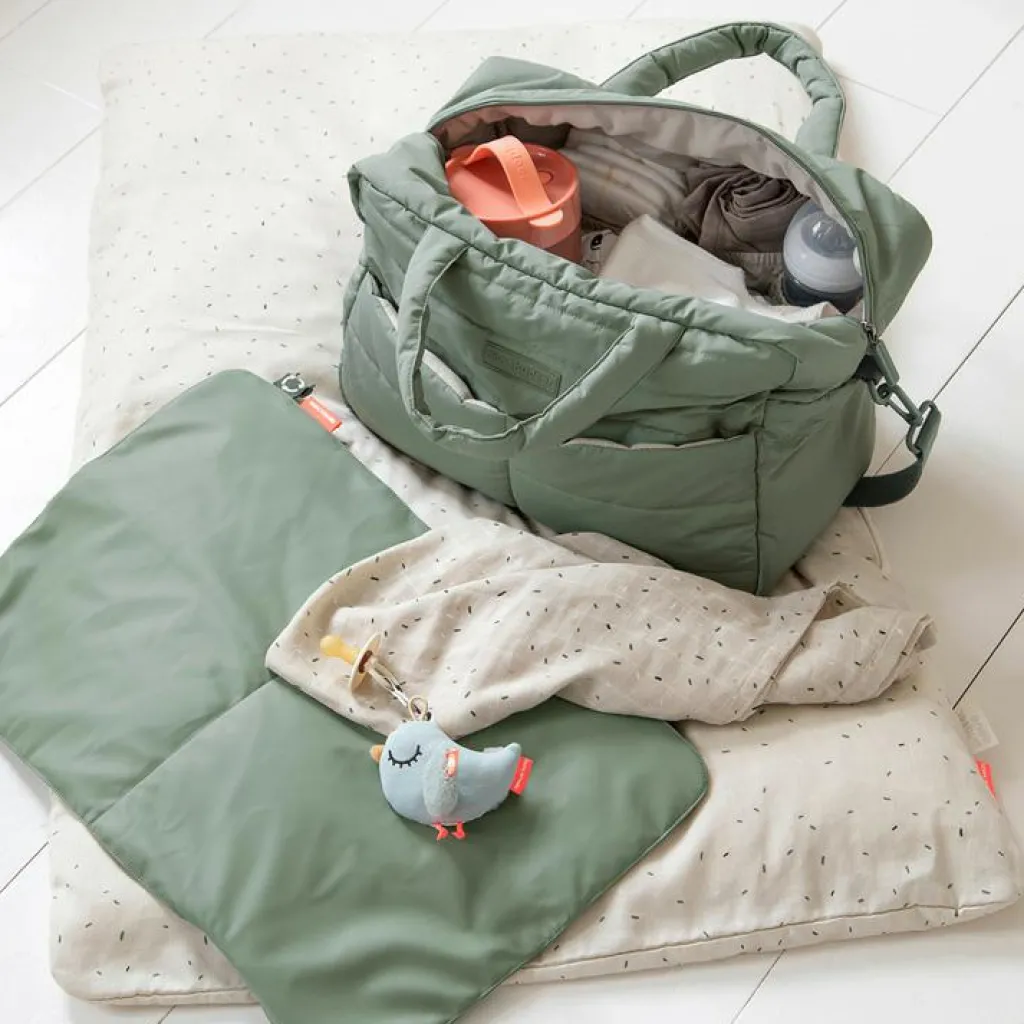 Done by Deer Sac à langer matelassé papaye