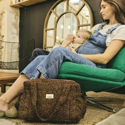 BEBEL Sac à langer Middle Léopard noir