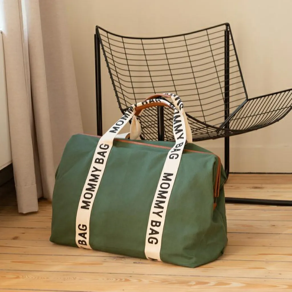 New Sac à langer Mommy bag signature Canvas vert Sac À Langer À Anses