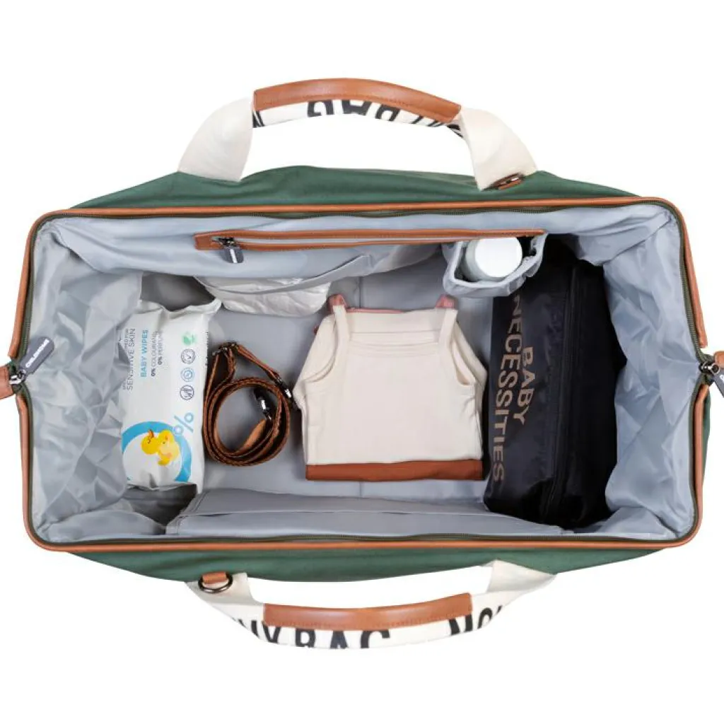 New Sac à langer Mommy bag signature Canvas vert Sac À Langer À Anses