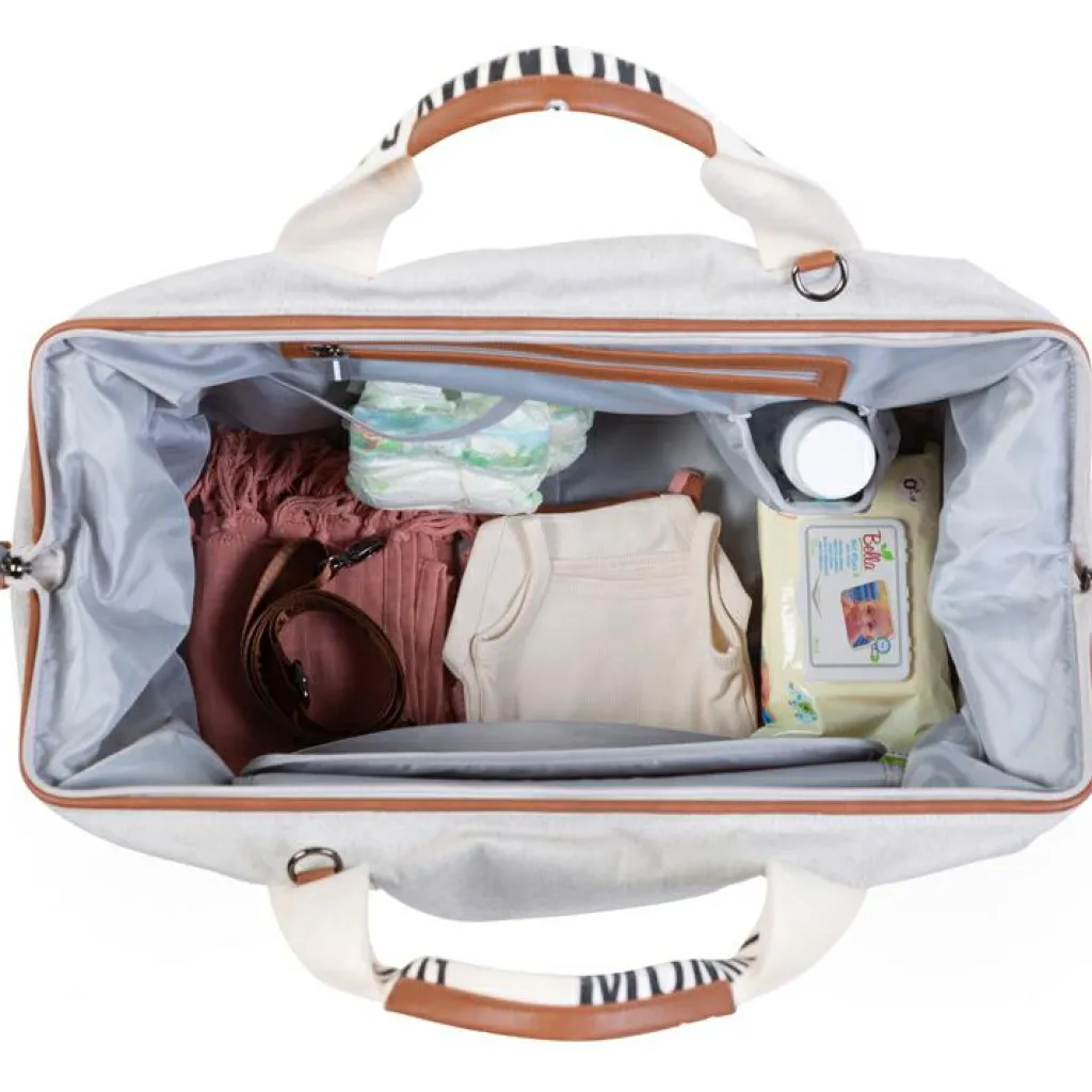 Clearance Sac à langer Mommy bag signature Canvas écru Sac À Langer À Anses