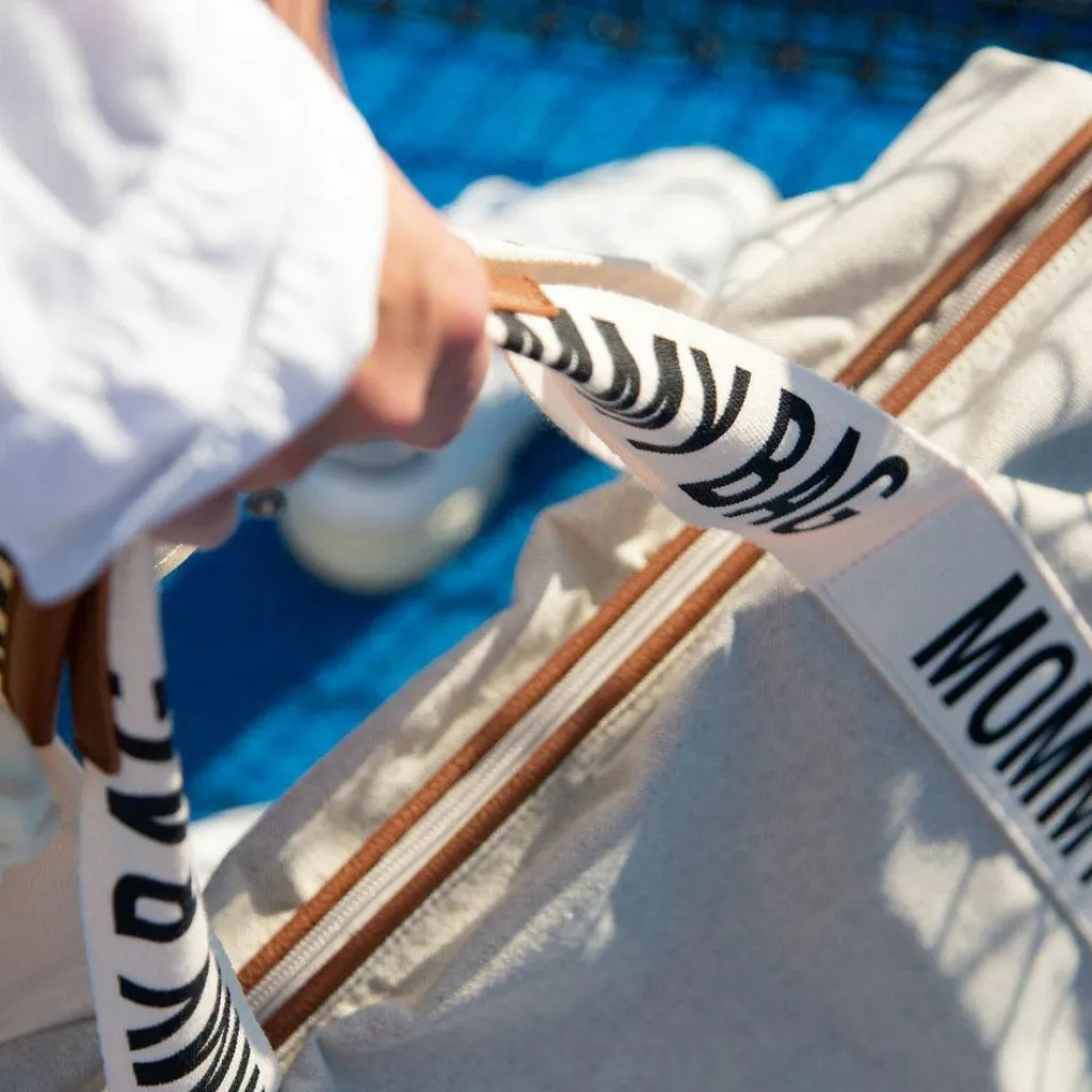 Clearance Sac à langer Mommy bag signature Canvas écru Sac À Langer À Anses