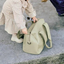 Childhome Sac à langer Mommy Club Simili cuir vert