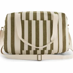 Discount Sac à langer Raphaël rayé Olive-Greige Sac À Langer À Anses