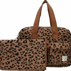 Kidzroom Sac à langer sherpa léopard