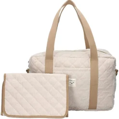 Kidzroom Sac à langer velours côtelé écru