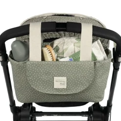 Walking Mum Sac à poussette à pois Poppy Mousse