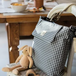 Discount Sac a Langer I Love Vichy Noir Sac À Langer À Anses