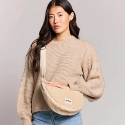 Outlet Sac banane Andrea Teddy Beige Sac Banane Adulte