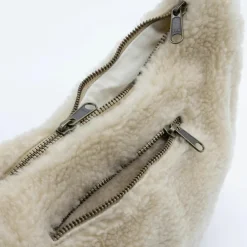 Outlet Sac banane Andrea Teddy Beige Sac Banane Adulte