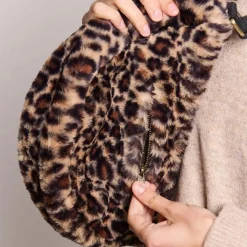 Hindbag Sac banane Andrea Teddy Léopard