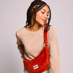 Online Sac banane Andrea Velours Brique Sac Banane Adulte