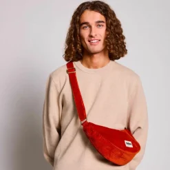 Online Sac banane Andrea Velours Brique Sac Banane Adulte