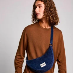 Hot Sac banane Andrea Velours Marine Sac Banane Adulte